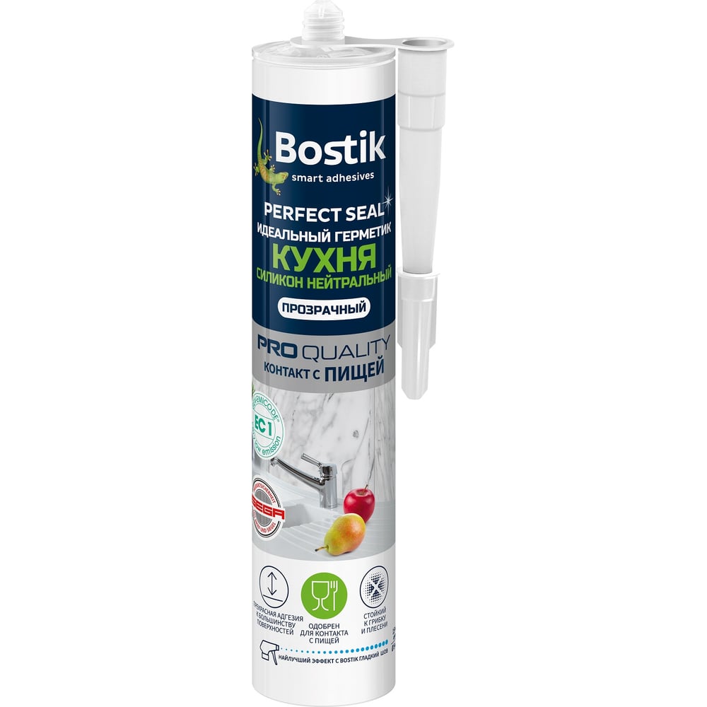 фото Идеальный силиконовый герметик bostik perfect seal кухня нейтральный прозрачный 280 мл вок638578