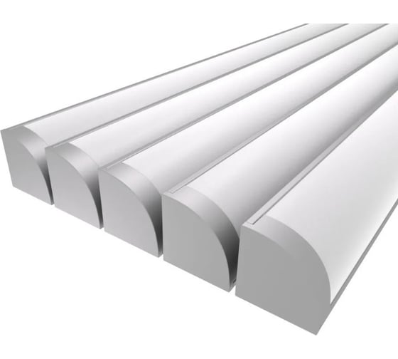 Изображение товара Профиль LEDCRAFT LC-LPU1616M20-1x5Silver комплект из 5 шт серебро (1м профиль+1м рассеиватель+2 заглушки+2 крепежа) 1611070411