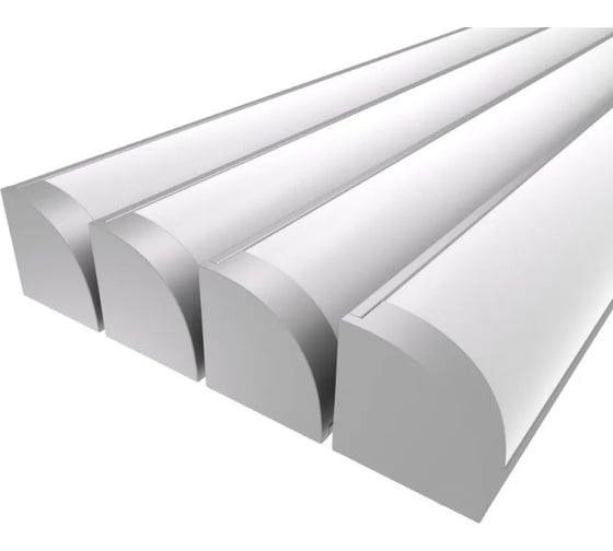 Изображение товара Комплект профилей из 4 штук LC-LPU1616M20-1x4Silver серебро (1м профиль+1м рассеиватель+2 заглушки+2 крепежа) LEDCRAFT 1611070408