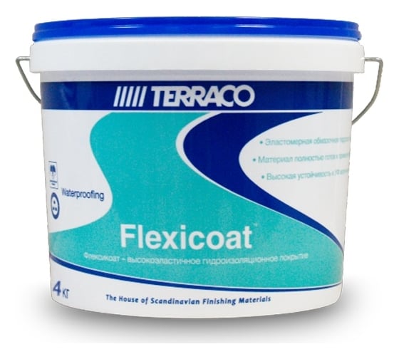Изображение товара Гидроизоляционное покрытие Флексикоат 4 кг TERRACO 661104