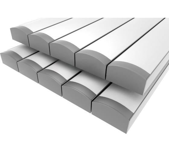 Изображение товара Профиль LEDCRAFT LC-LP0716M16-1x10Silver комплект из 10 шт серебро (1м профиль+1м рассеиватель+2 заглушки) 1611070413