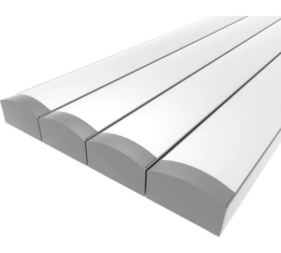 Изображение товара Профиль LEDCRAFT LC-LP0716M16-1x4Silver комплект из 4 шт серебро (1м профиль+1м рассеиватель+2 заглушки) 1611070407