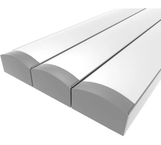 Изображение товара Профиль LEDCRAFT LC-LP0716M16-1x3Silver комплект из 3 шт серебро (1м профиль+1м рассеиватель+2 заглушки) 1616140004