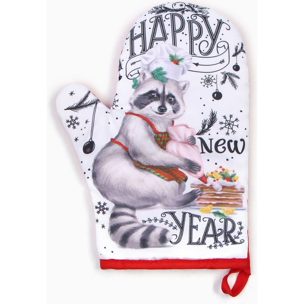 Изображение товара Варежка-прихватка Доляна Happy new year 20x27 см для кухни