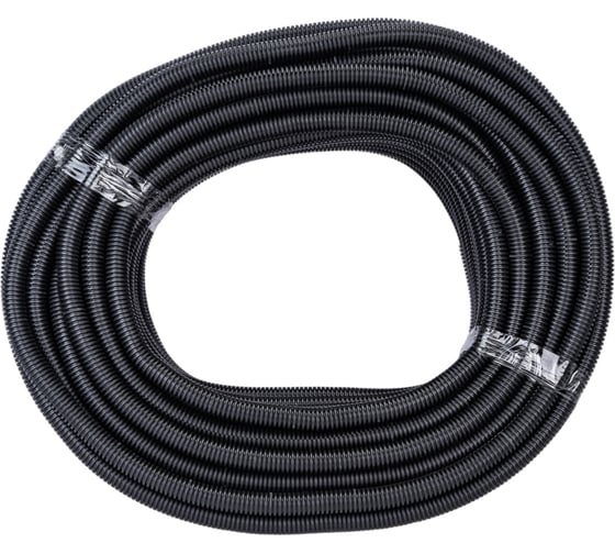 Изображение товара Автомобильная гофрированная труба REXANT ППНг d 11,5 мм, разрезная негорючая бухта 50 м/уп. 16-1075