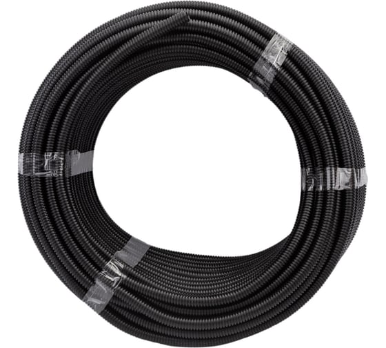 Изображение товара Автомобильная гофрированная труба REXANT ПП d 9,8 мм, разрезная бухта 50 м/уп. 16-1056