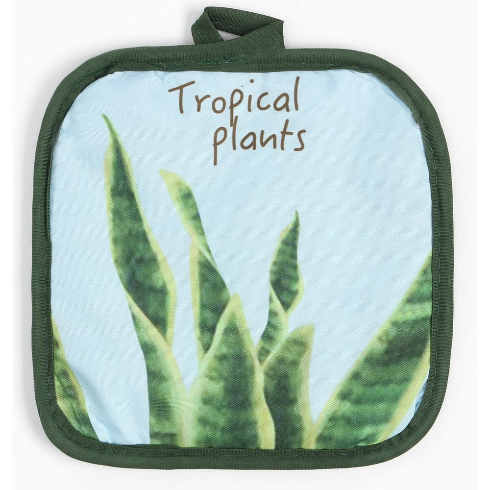 Изображение товара Прихватка Доляна Tropical голубая 17х17 см из полиэстера