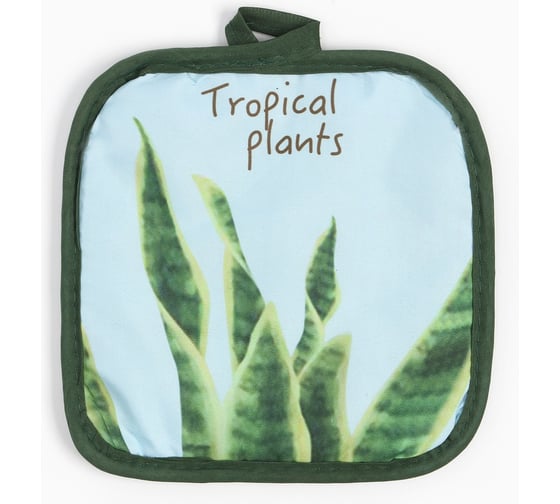 Изображение товара Прихватка Доляна "Tropical", цвет голубой 17х17 см, 100% п/э 9241957