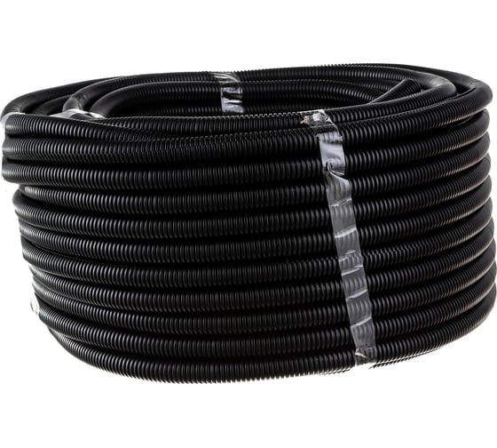 Изображение товара Автомобильная гофрированная труба REXANT ПП d 14,7 мм, разрезная бухта 50 м/уп. 16-1063