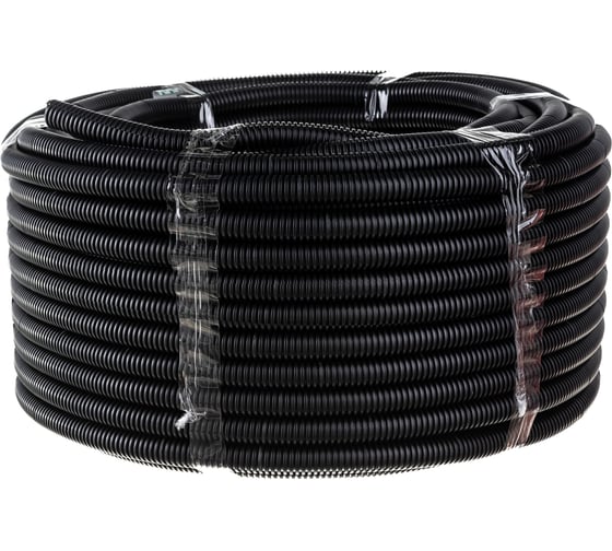 Изображение товара Трубa REXANT автомобильная гофрированная ППНг d=12,4 мм, разрезная негорючая 50 м 16-1061