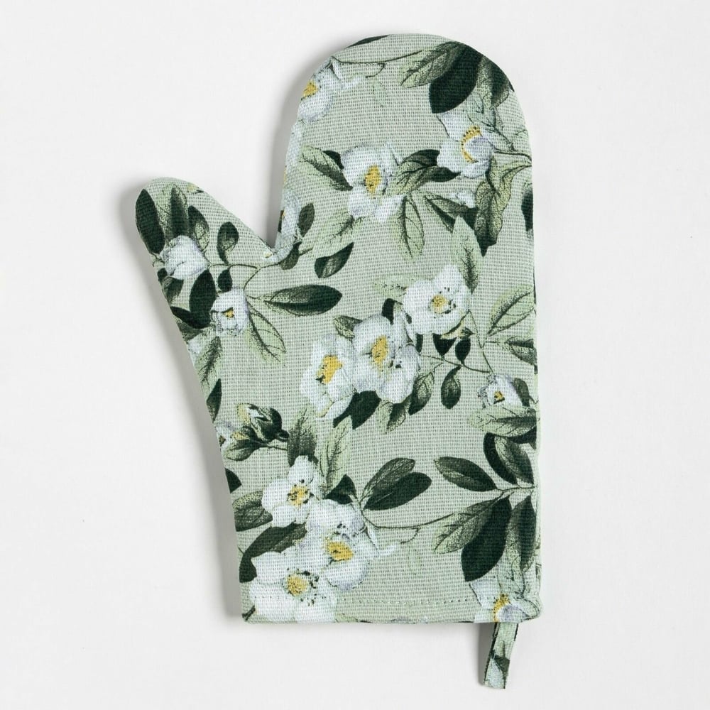 Изображение товара Варежка-прихватка Доляна Apple flowers 20x28 см 100% хлопок