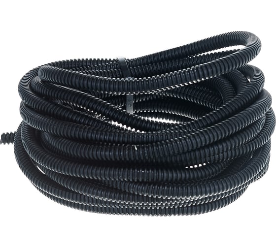 Изображение товара Автомобильная гофрированная труба REXANT ПП D4,6 мм, разрезная, бухтa 5 м/уп. 15-0505