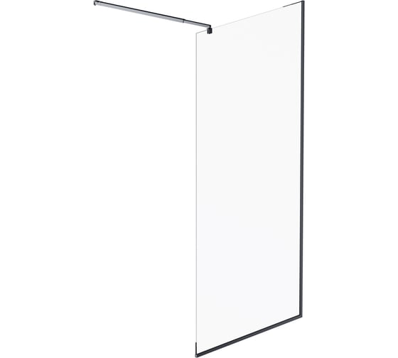 Изображение товара Душевая перегородка AM.PM Func 100x200, стекло прозр. 8 мм + покрытие, профиль черный W84WI-100-F1-BTE