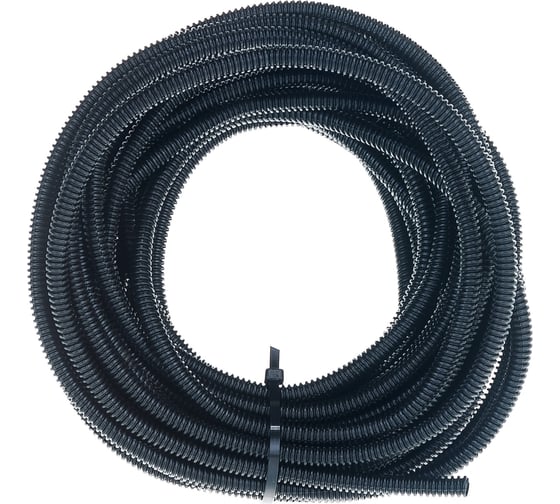 Изображение товара Автомобильная гофрированная труба REXANT ПП d4,6 мм, разрезная, бухтa 10 м/уп. 15-0510