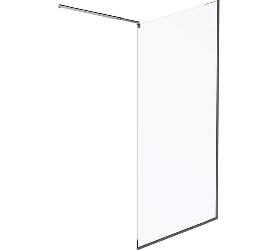 Изображение товара Душевая перегородка AM.PM Func 110x200, стекло прозр. 8 мм + покрытие, профиль черный W84WI-110-F1-BTE