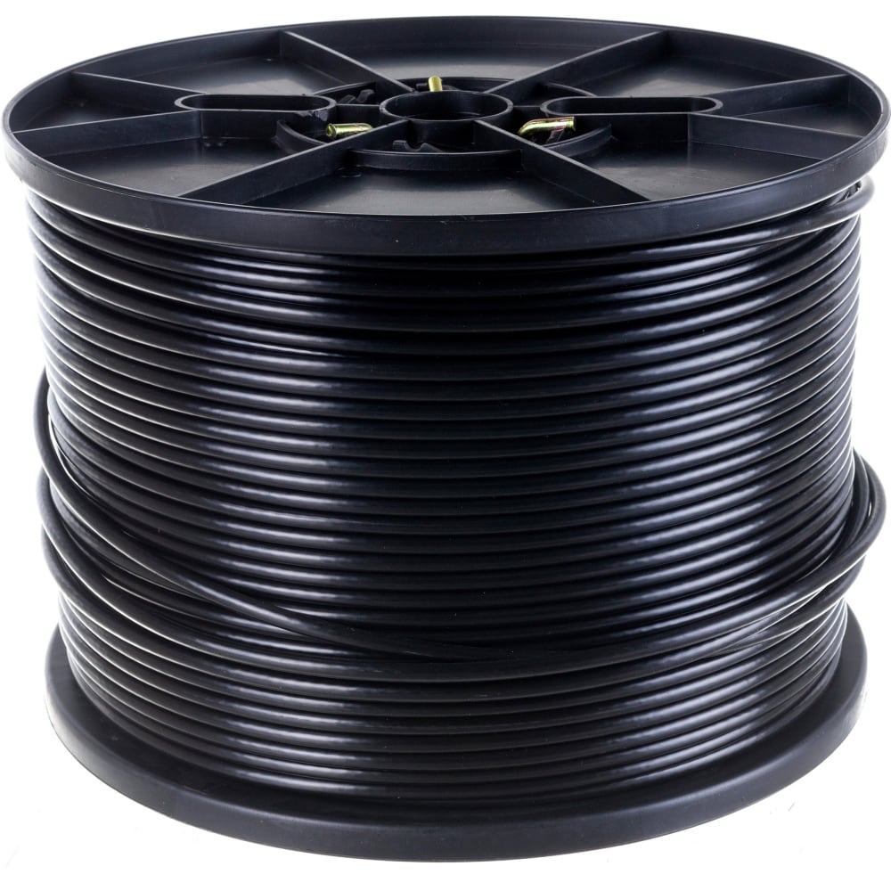 Коаксиальный кабель rexant rg-6u, 75 ом, ccs/al/al, 64%, бухта 305 м, черный outdoor 01-2204