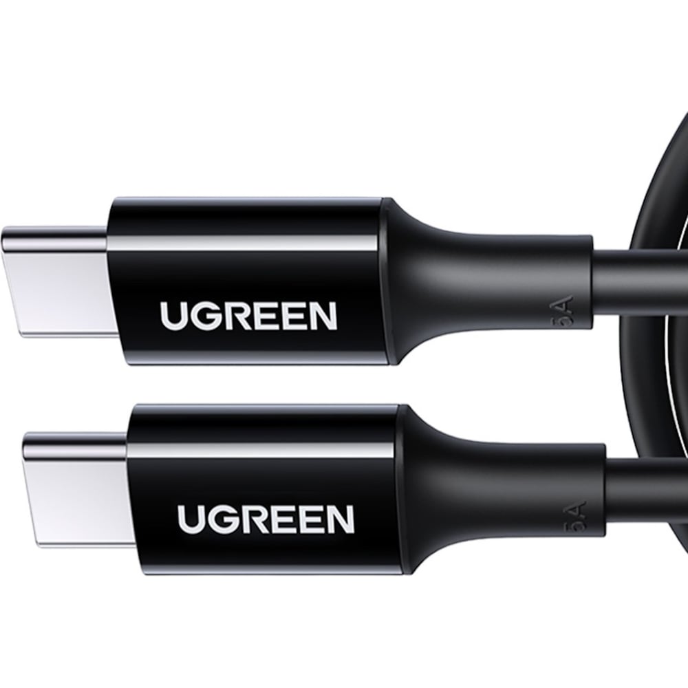 Изображение товара Кабель Ugreen Type-C Male to Type-C Male 2.0 1м черный для быстрой зарядки