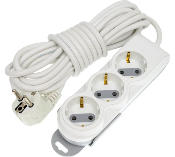 Изображение товара Удлинитель OVIVO 3 гнезда с заземлением 5 метров 700-000500-313