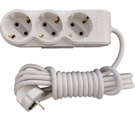 Изображение товара Удлинитель OVIVO 3 гнезда с заземлением 3 метра 700-000300-313