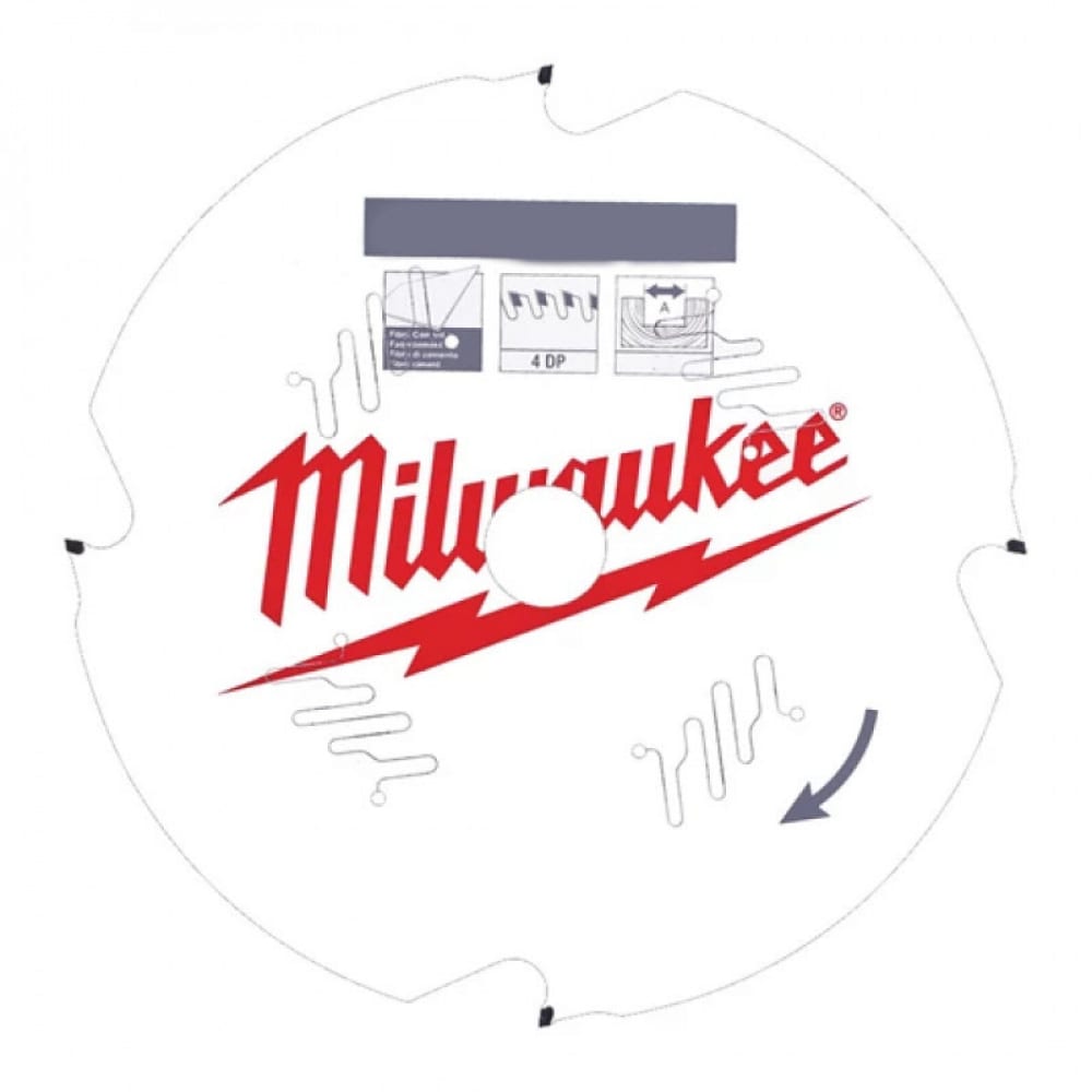 Пильный диск по фиброцементу для циркулярной пилы Milwaukee пильный диск по алюминию для торцовочной пилы milwaukee