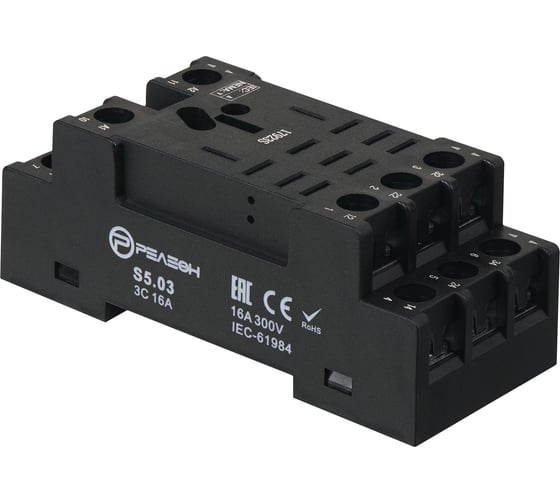 Изображение товара Розетка для реле RP5.33 и модуля PM8 РЕЛЕОН S503