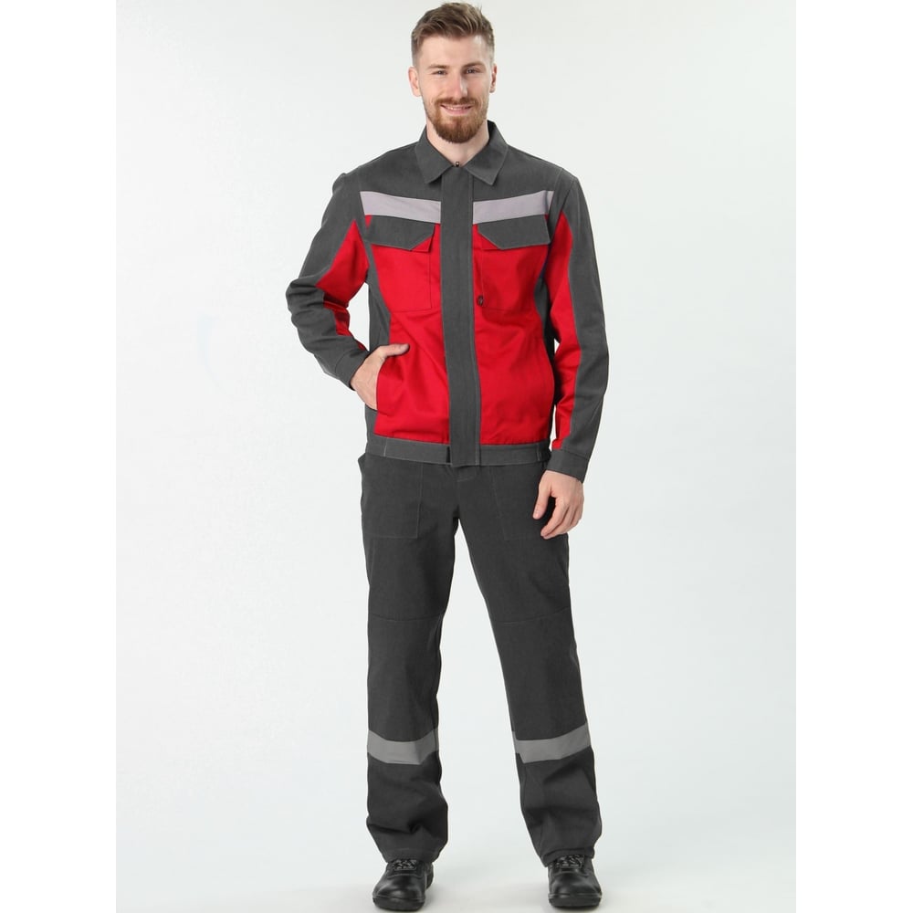 Изображение товара Мужской костюм-двойка Вираж-1 IMP из смесовой ткани водоотталкивающий с светоотражающими элементами