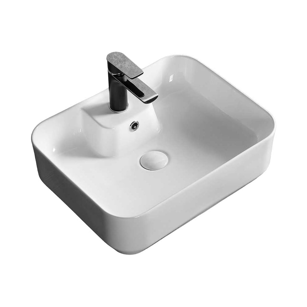 Изображение товара Накладная керамическая раковина Cerutti SPA 51 см белая современный дизайн