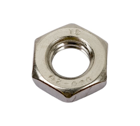 Изображение товара Гайка Госкреп низкая шестигр. DIN 439 М10 нержав. сталь 2 шт 10-0024310