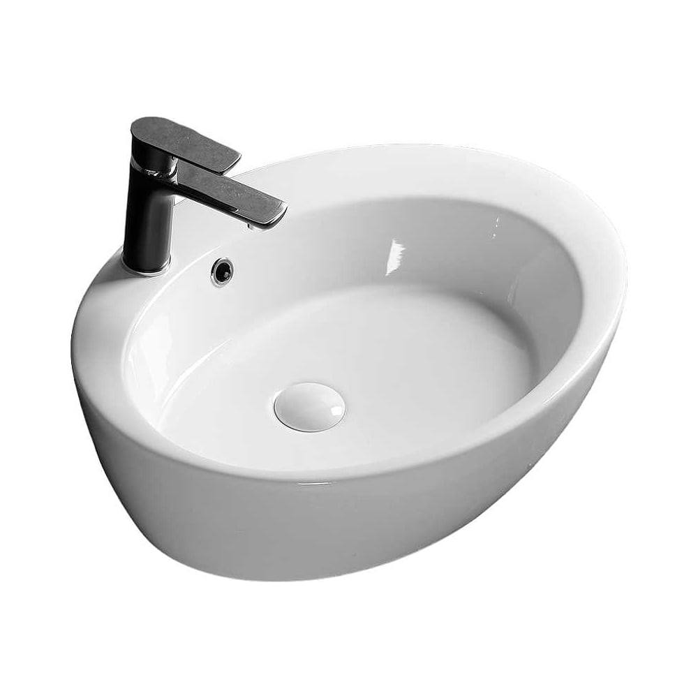 Изображение товара Накладная раковина Cerutti SPA 60 см белая современная овальная