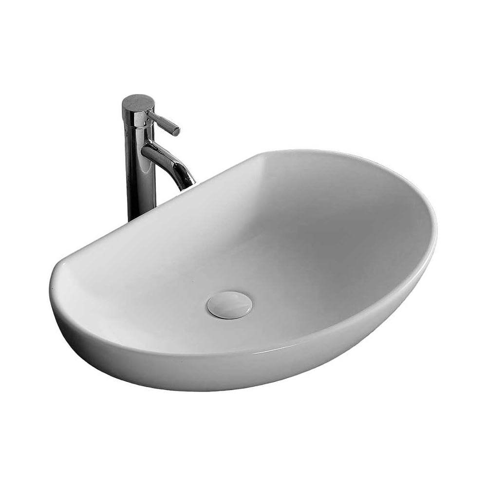 Изображение товара Накладная керамическая раковина Cerutti SPA 61 см, белая, современный стиль