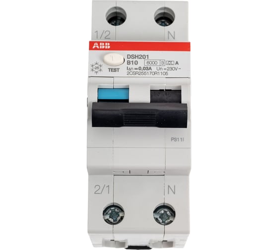 Изображение товара Автоматический выключатель дифференциального тока ABB DSH201 B10 A30 2CSR255170R1105