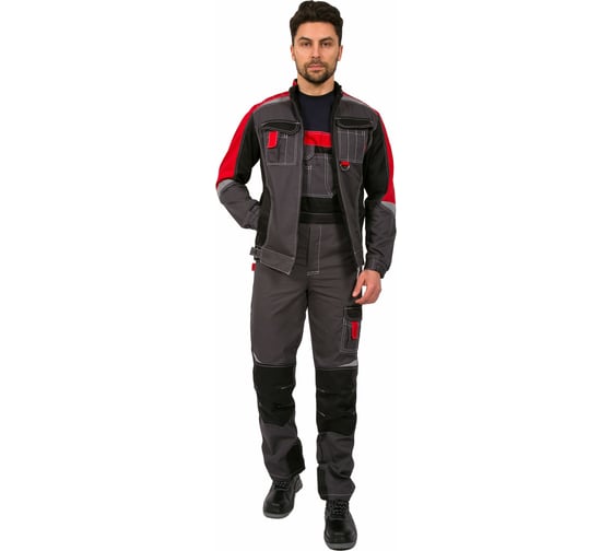 Изображение товара Костюм Факел Формула серый/красный/черный, р.52-54; рост 170-176 87473497.005