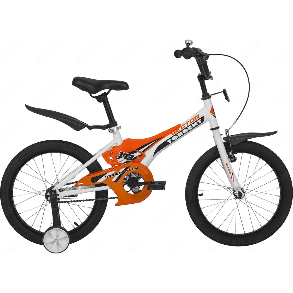 Изображение товара Детский велосипед Torrent Vector 18, 1 скорость, добавочные колеса, рама сталь, колеса 18" 4000307