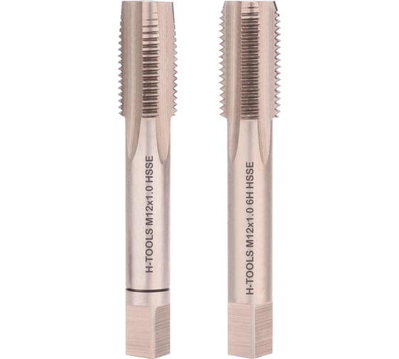 Изображение товара Набор метчиков из 2-х шт. H-Tools М12 шаг 1.0мм DIN2181 HSSE 235122EHT