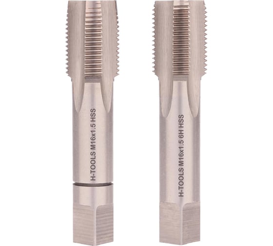 Изображение товара Набор метчиков из 2-х шт. H-Tools М16 шаг 1.5мм DIN2181 HSS-G 235160HT