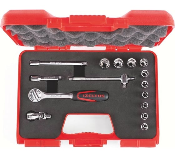 Изображение товара Набор головок IZELTAS 1/4" 15пр 1107006015
