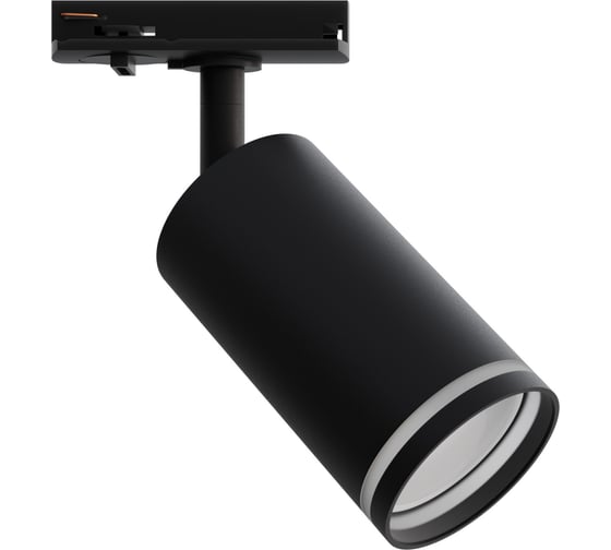 Изображение товара Светильник трековый, однофазный Apeyron под GU10, max 35Вт, IP20, Φ55x100x152мм, черный, алюминий, с адаптером, без лампы 16-78