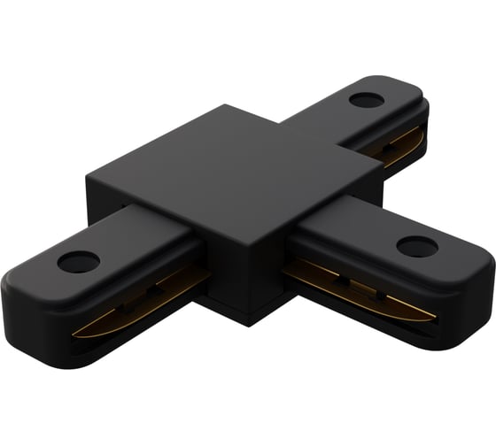 Изображение товара Коннектор Apeyron Т-образный, однофазный для накладного/подвесного шинопровода, IP20, 105x70x18мм, чёрный, пластик 09-125