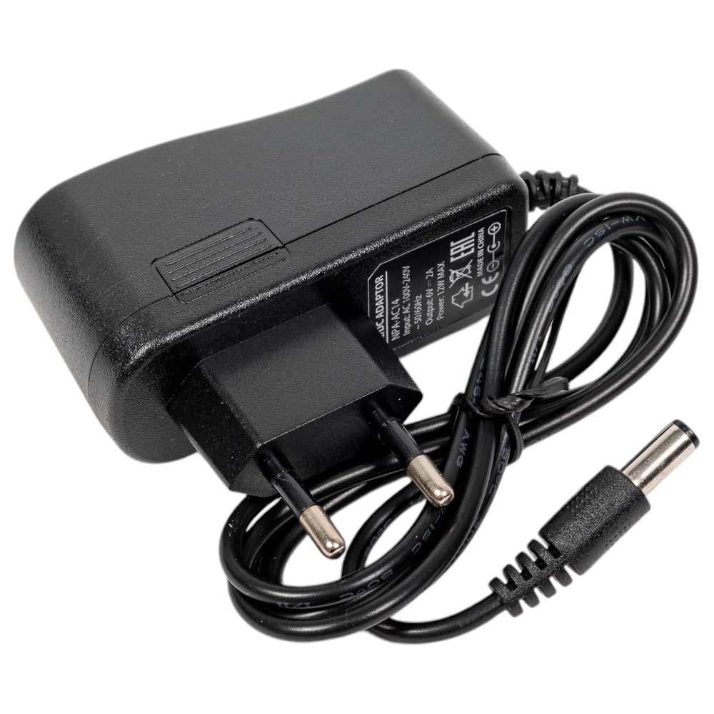 Изображение товара Блок питания Gembird NPA-AC14 6В 2А узкий 12Вт с двумя штекерами