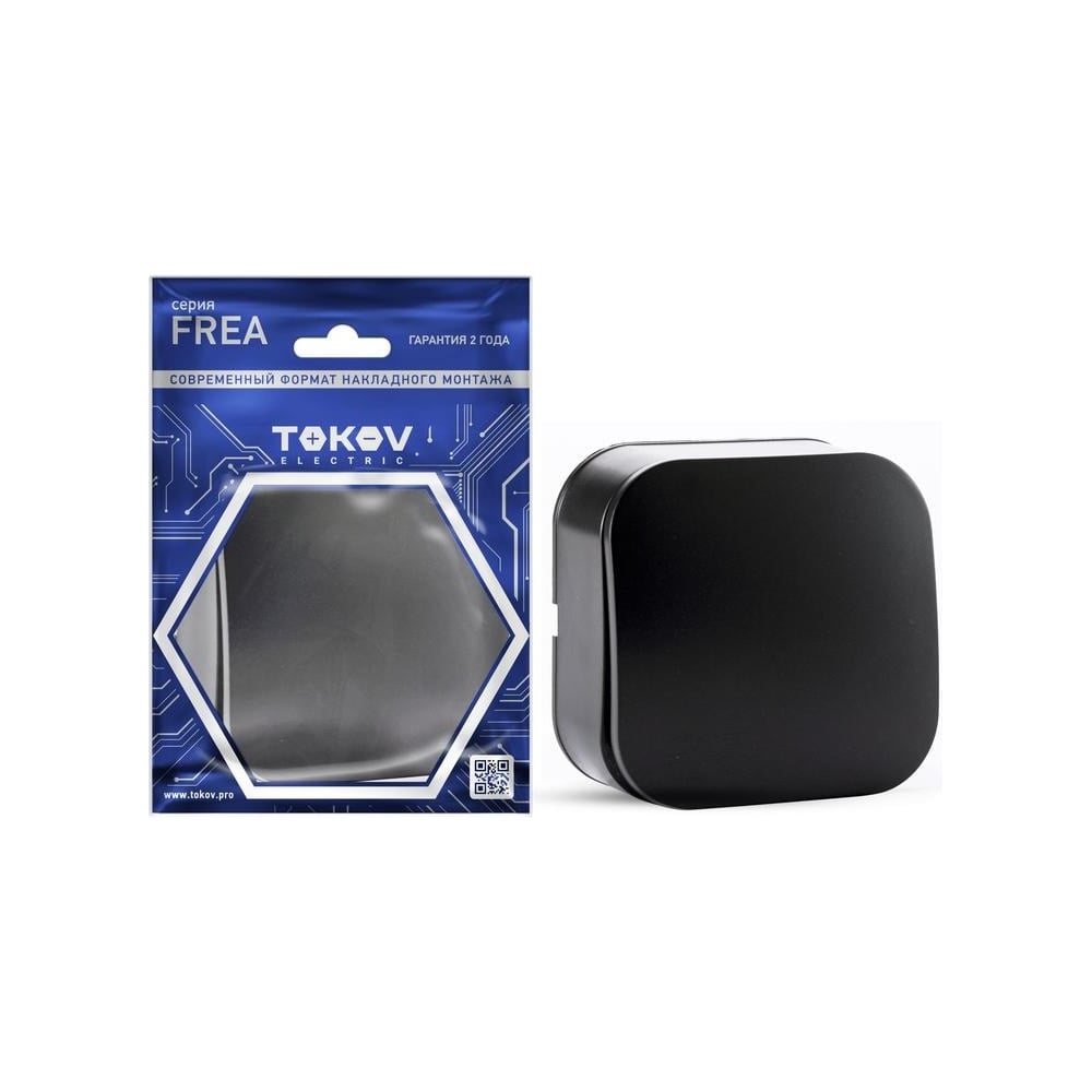 Изображение товара Выключатель 1-клавишный TOKOV ELECTRIC Frea карбон 10А 250В