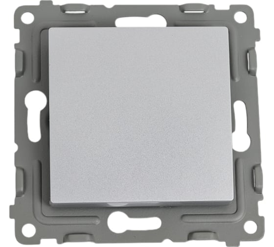 Изображение товара Переключатель проходной 1-клавишный TOKOV ELECTRIC скрытой проводки, Pixel, 10А, IP20, механизм, алюминиевый TKE-PX-P1-C03