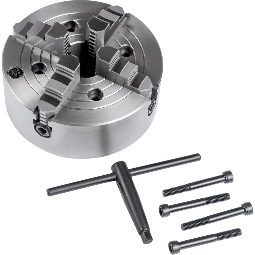 Изображение товара Патрон токарный K72-200 200 мм 4 кулачка зажимной YTUM ch25006