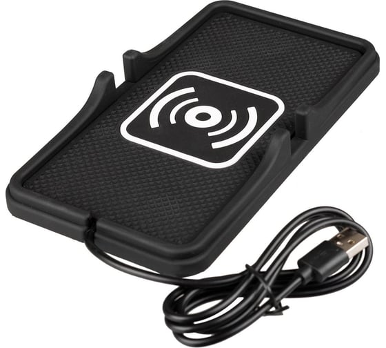 Изображение товара Противоскользящий коврик SKYWAY C6/USB-A/QC3.0 с беспроводной зарядкой S04601006