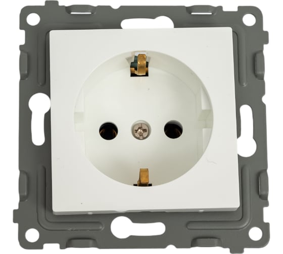 Изображение товара Розетка TOKOV ELECTRIC 1-местная СП Pixel 16А IP20 с заземлением механизм белый TKE-PX-R1Z-C01