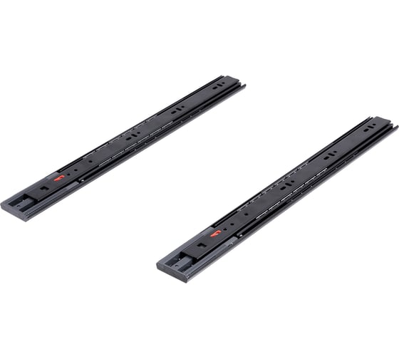 Изображение товара Шариковые направляющие SAMET SO CLASS Black накладные, 46 мм, с доводчиком, 450 мм 115295