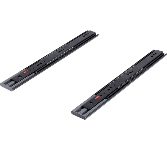 Изображение товара Шариковые направляющие SAMET SO CLASS Black накладные, 46 мм, с доводчиком, 400 мм 115294