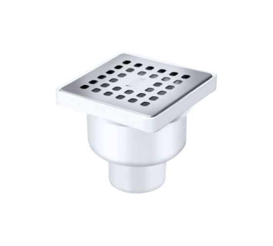 Изображение товара Сливной трап AV Engineering вертикальный D 50, с сухим затвором, решетка нерж. 100x100 мм, AVE5010102