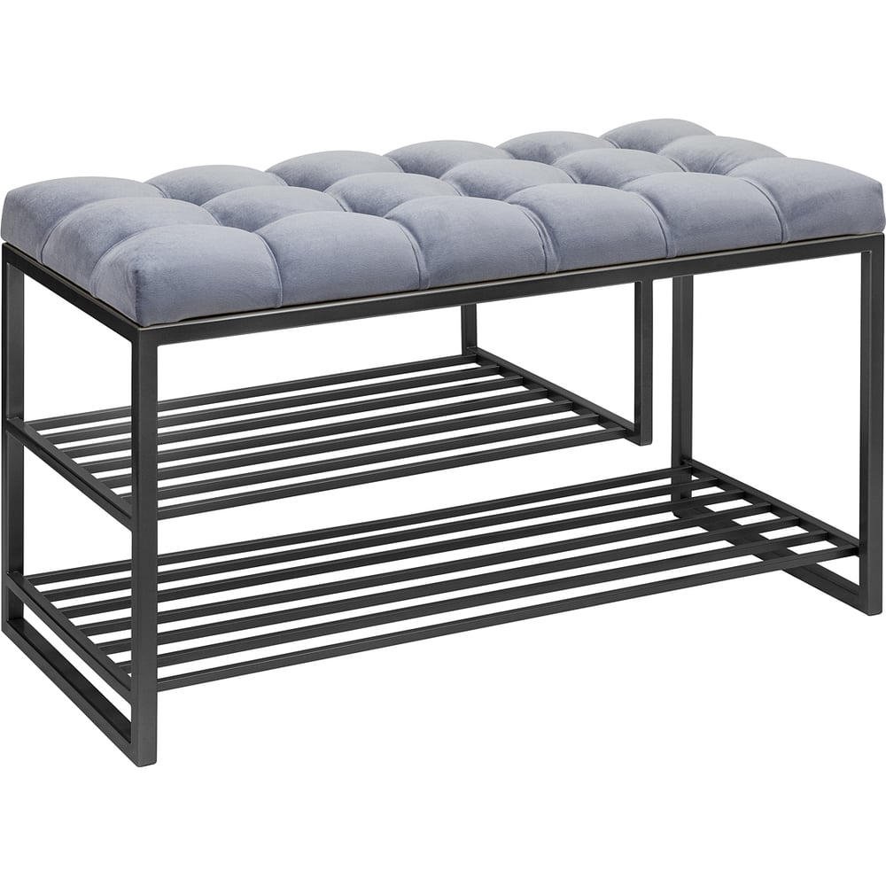 Изображение товара Обувница GreenWeen GARDA PLUS с сиденьем и полками, черный каркас