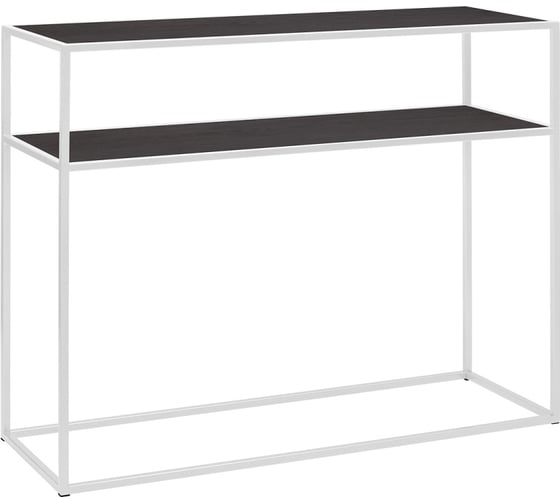 Изображение товара Консоль GreenWeen SKANDI, белый каркас, верх ЛДСП черная, 1000x350x810 мм GW-KONS-SKANDI-1000W-BLACK