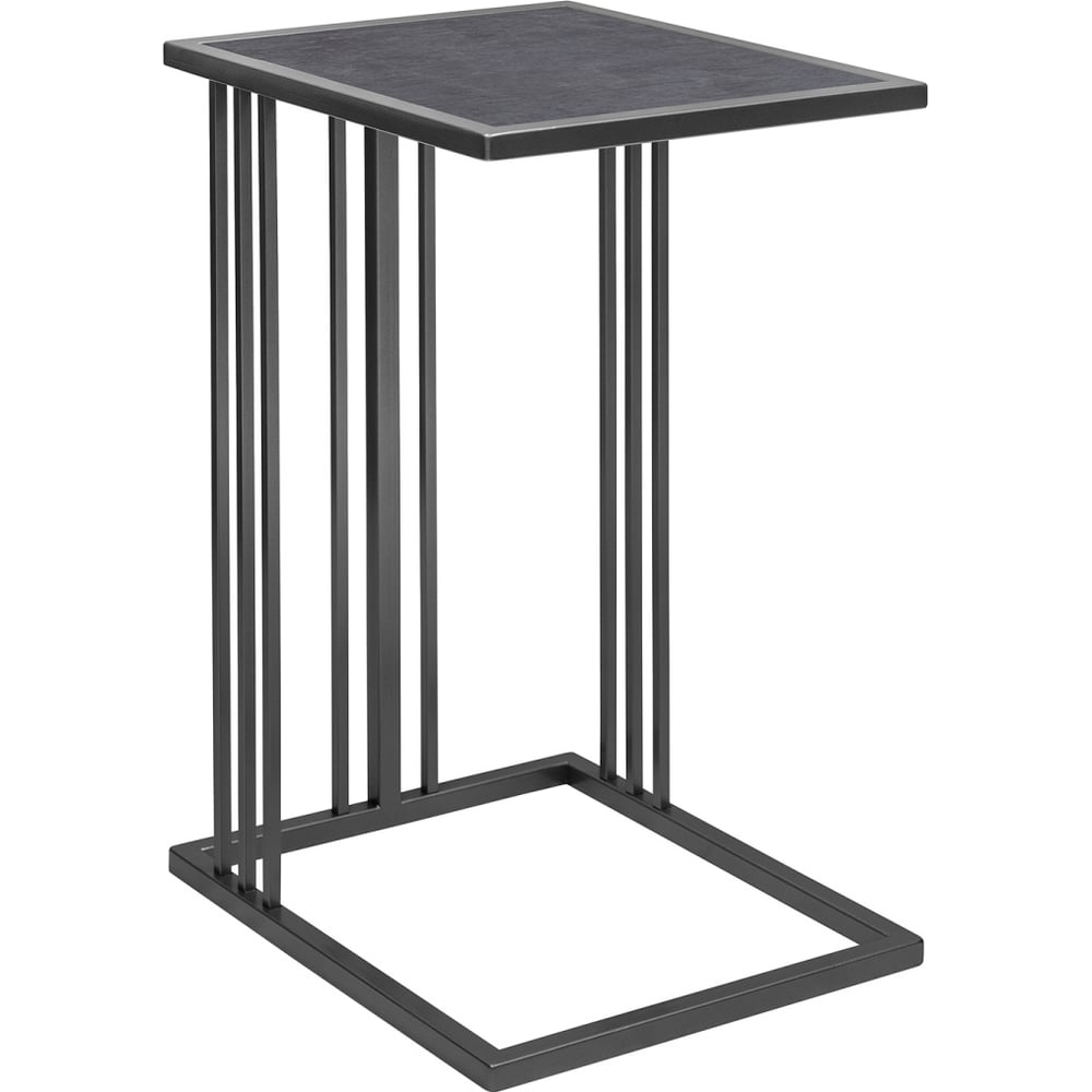 Изображение товара Cтолик приставной GreenWeen SOHO, черный каркас, столешница керамика Antracite 365x430x670 мм GW-CT-SOHO-B-KA